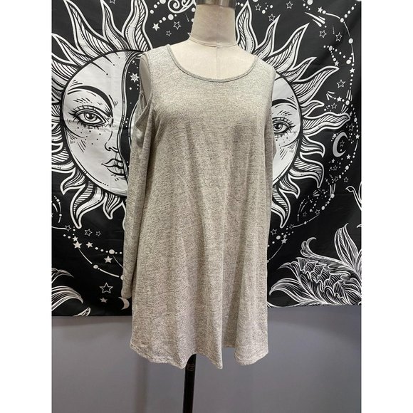 Acemi cold shoulder light gray knit top Fits M/L - Picture 1 of 4
